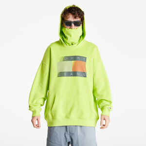 Tommy Jeans Reflective Flag Hoodie Neo Lime