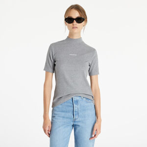 Calvin Klein Jeans Micro Branding Rib Baby Tee Grey Heather
