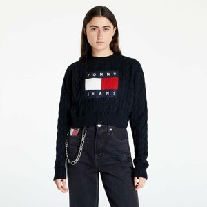Tommy Jeans Boxy Center Flag Pullover Black