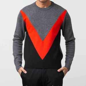 Alexandre Mattiussi Tricolor Crewneck Sweater Grey/ Red