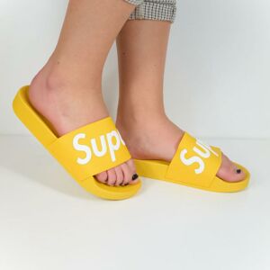 Dámske žlté šľapky SUPER