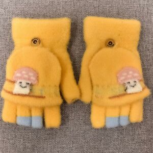 Detské zateplené žlté rukavice 6-12Y COOLLIE