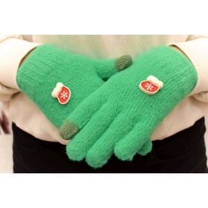Dievčenské zelené mohérové rukavice ABIES